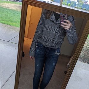 Stoosh plaid blazer coat